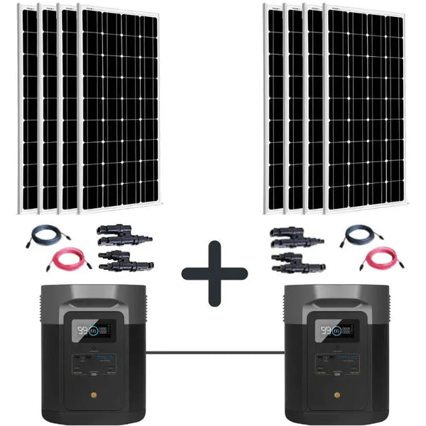 2 x EcoFlow DELTA Max 4,032Wh | 4,800W Power Station | 8 x 12V