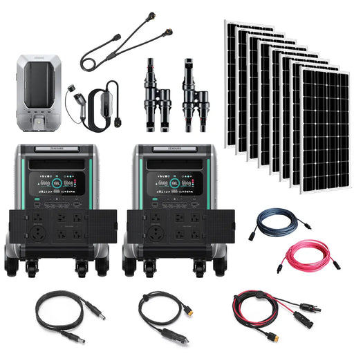 Zendure Superbase V4600 7,200W 120/240V Portable Power Station Kit | 12 x 100W 12V Mono Solar Panels | 9,200Wh Lithium Battery Bank.   At  Generation Eco Store