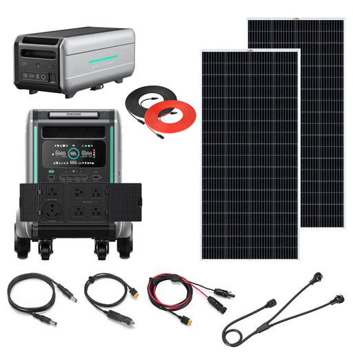 Zendure SuperBase V6400 3,600W 120/240V Power Station Kit | 12.8kWh Battery Storage | 400W - 1600W 12V Rigid Mono Solar Panels.   At  Generation Eco Store