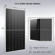 Sungold Power Off Grid Solar Kit 12 X 550 Watts Solar Panels 25.6KWH Lithium Battery 10KW Solar Inverter 48VDC 120V/240V SGR-10K25S.   At  Generation Eco Store