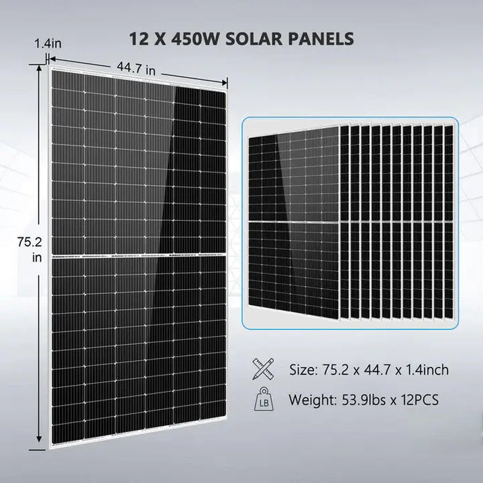 Sungold Power Complete off Grid Solar Kit 8000W 48V 120V/240V output 10.24KWH Lithium Battery 5400 Watt Solar Panel SGK-8MAX.   At  Generation Eco Store