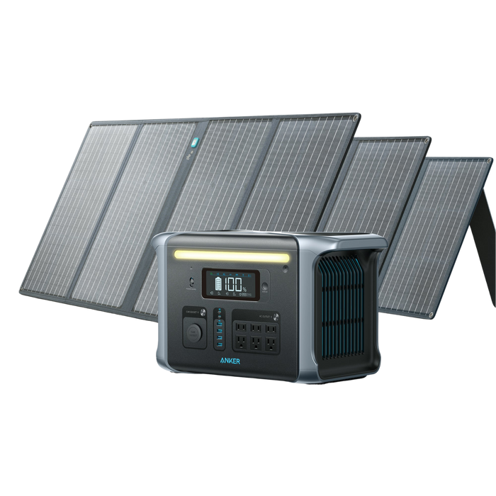Anker SOLIX F1200 Solar Generator + 3 × 100W Solar Panel