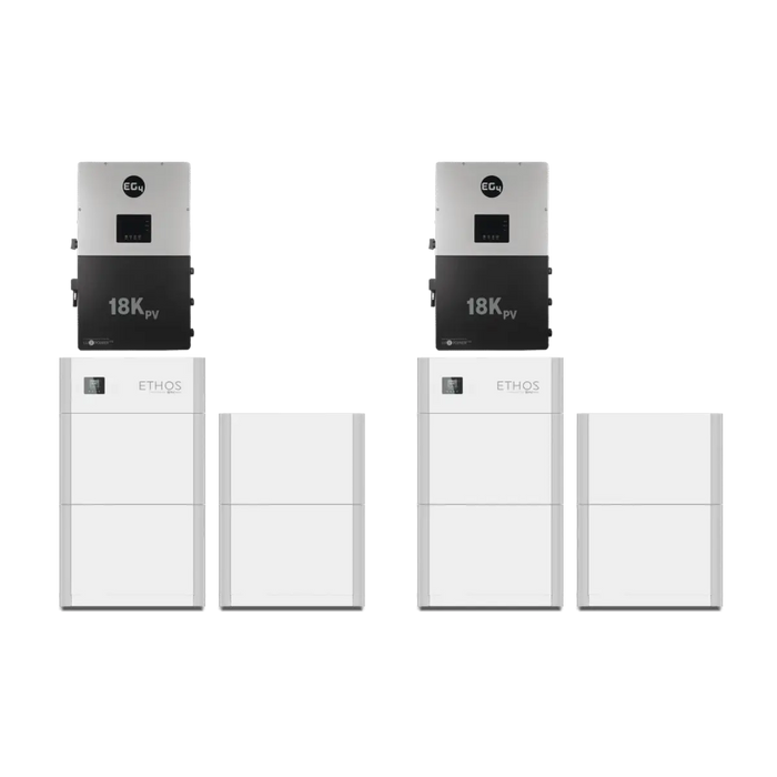 Big Battery - 48V 40.9KWH Ethos Power System With 8x Batteries + 2x 18kW inverter.   At  Generation Eco Store