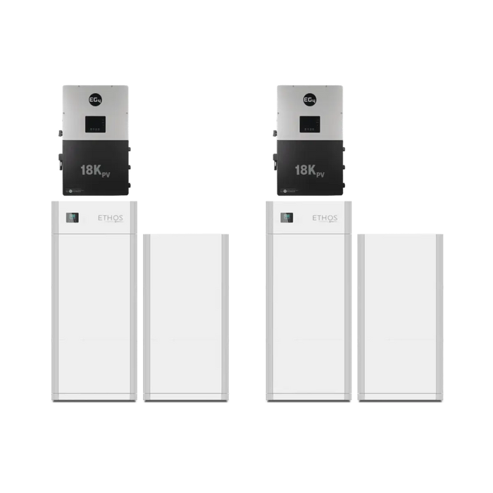 Big Battery - 48V 60KWH Ethos Power System With 12x Batteries + 2x 18kW inverter.   At  Generation Eco Store