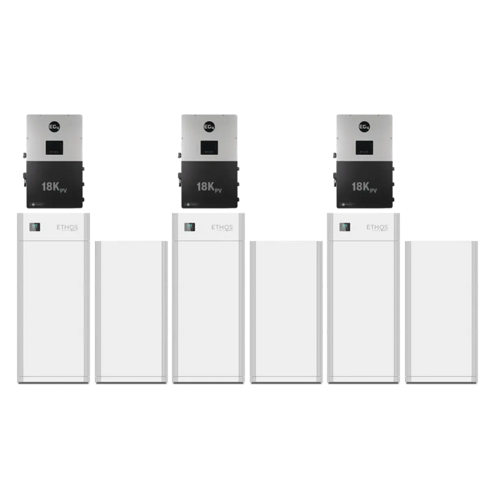 Big Battery - 48V 92.1kWh Ethos Power System With 18x Batteries + 3x 18kW inverter.   At  Generation Eco Store