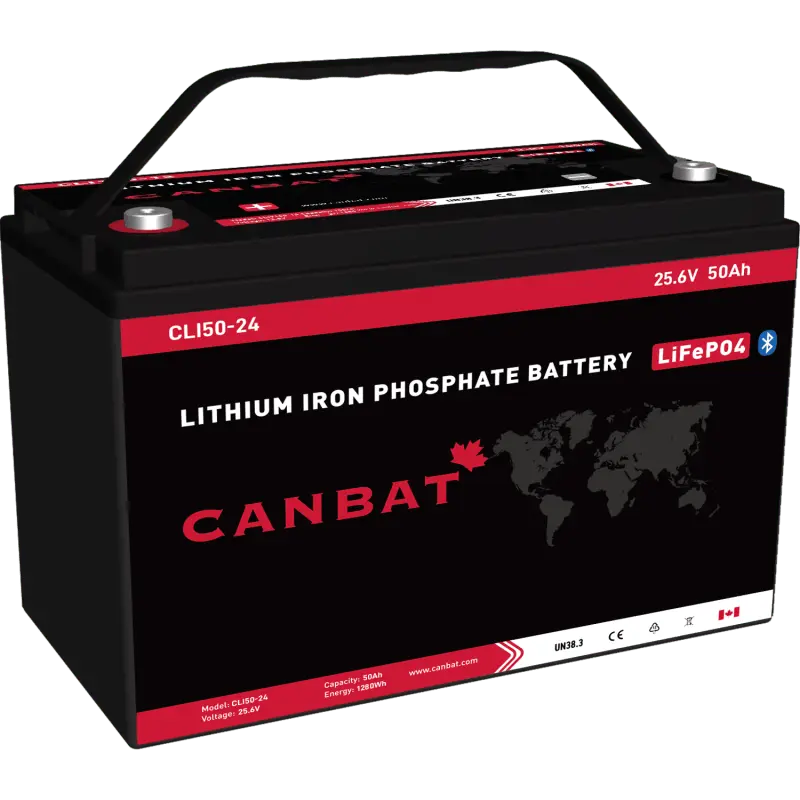 CANBAT 24V 50Ah Lithium Battery (LiFePO4) Deep Cycle.   At  Generation Eco Store