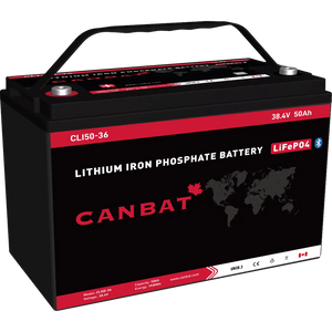 CANBAT 36V 50Ah Lithium Battery LiFePO4 - Deep Cycle Marine & RV