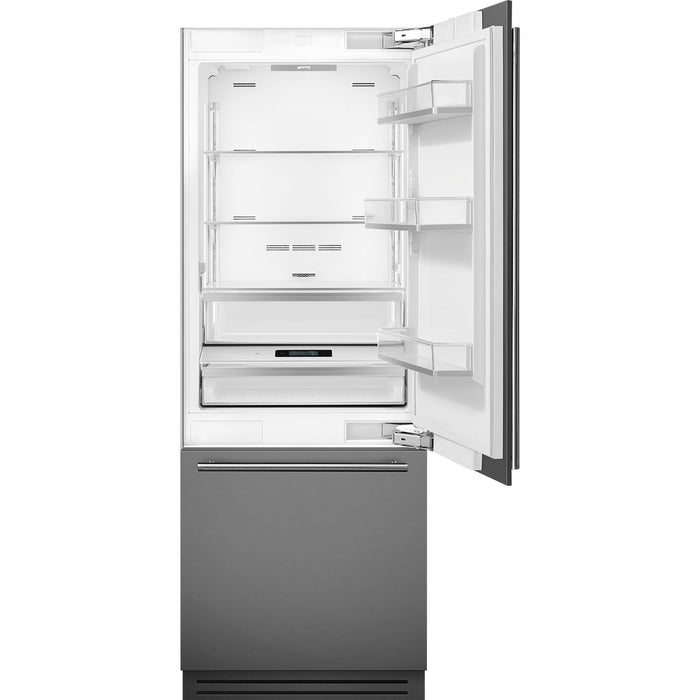 Smeg CB465UI 30" Panel Ready Counter Depth Bottom Freezer Refrigerator