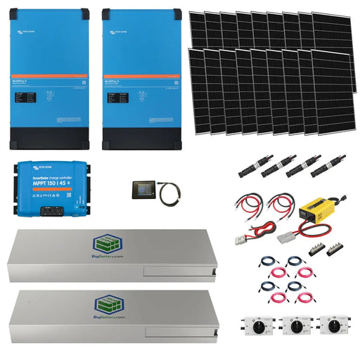 2 x Victron MultiPlus-II 48V 10,000W Inverter/Charger 20,000W of overall output power | 14kWh Lithium Battery Bank MUSTANG| 48 x 410W Rigid Solar Panels.   At  Generation Eco Store