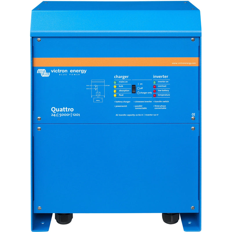 Victron Quattro 5000VA/24V/120A-100/100/120V +50A aux Inverter/Charger.   At  Generation Eco Store