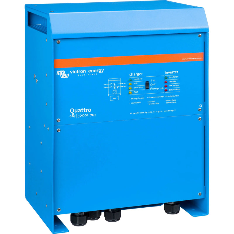 Victron Quattro 5000VA/48V/70A-100/100/120V +50A aux Inverter/Charger.   At  Generation Eco Store