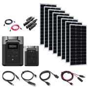 EcoFlow DELTA MAX 2,400W 2,016Wh Portable Power Station | 8 x 100W 12V Rigid Mono Solar Panels | Complete Solar Kit.   At  Generation Eco Store