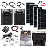 EcoFlow DELTA MAX 2,400W 2,016wH Portable Power Station | 4 x 200 Watt 12V Mono Solar Panels | EMP Bag | Camp Lights.   At  Generation Eco Store