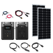 EcoFlow DELTA Max 2,400W 2,016Wh Portable Power Station | 2 x 200 Watt 12V Rigid Mono Solar Panels | Total Solar Kit.   At  Generation Eco Store