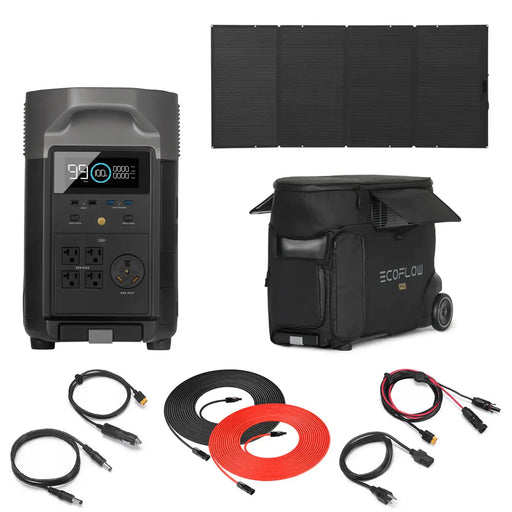 Ecoflow Delta Pro | Delta Pro Bag | 400-1600 Watt Solar Panel | Total Solar Generator Kit.   At  Generation Eco Store