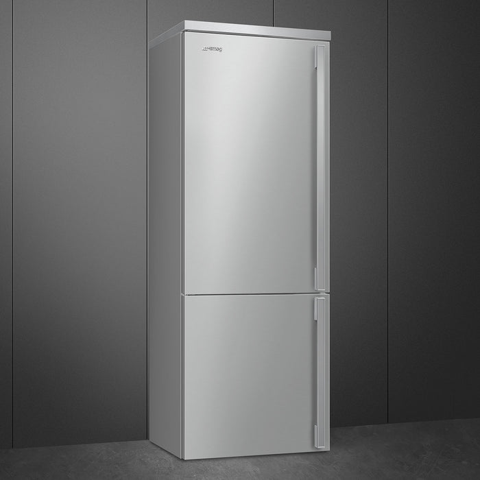 Smeg FA490ULX 28" Stainless Steel Counter Depth Bottom Freezer Refrigerator