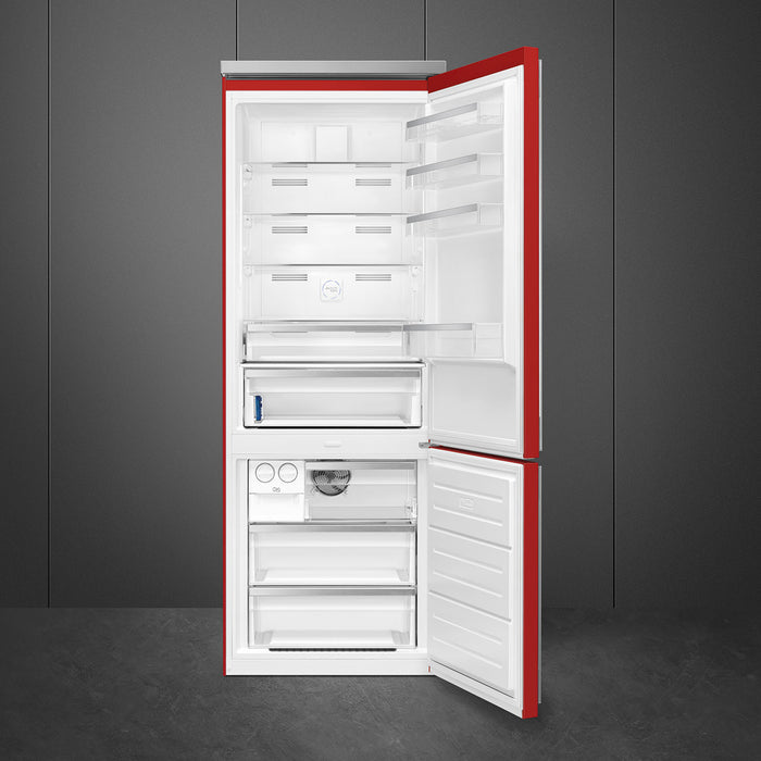 Smeg FA490URR 28" Red Counter Depth Bottom Freezer Refrigerator