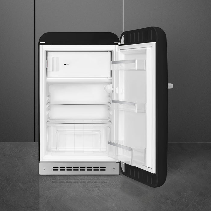 Smeg FAB10URBL3 50s Retro Style Series 22" Compact Refrigerator in Black