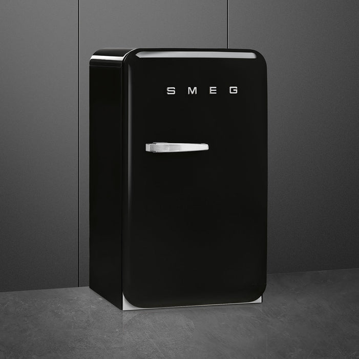Smeg FAB10URBL3 50s Retro Style Series 22" Compact Refrigerator in Black