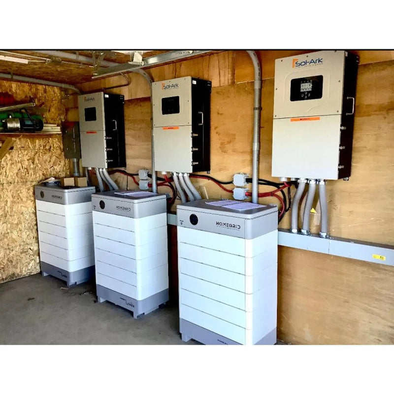 HomeGrid STACK'D [28.8kWh] 6 Stack’d Lithium Phosphate Battery Bank.   At  Generation Eco Store