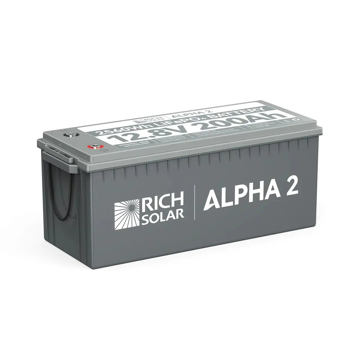 Rich Solar ALPHA 2 12V 200Ah LiFePO4 (Lithium Iron Phosphate) Battery w/ Internal Heat Technology and Bluetooth.   At  Generation Eco Store