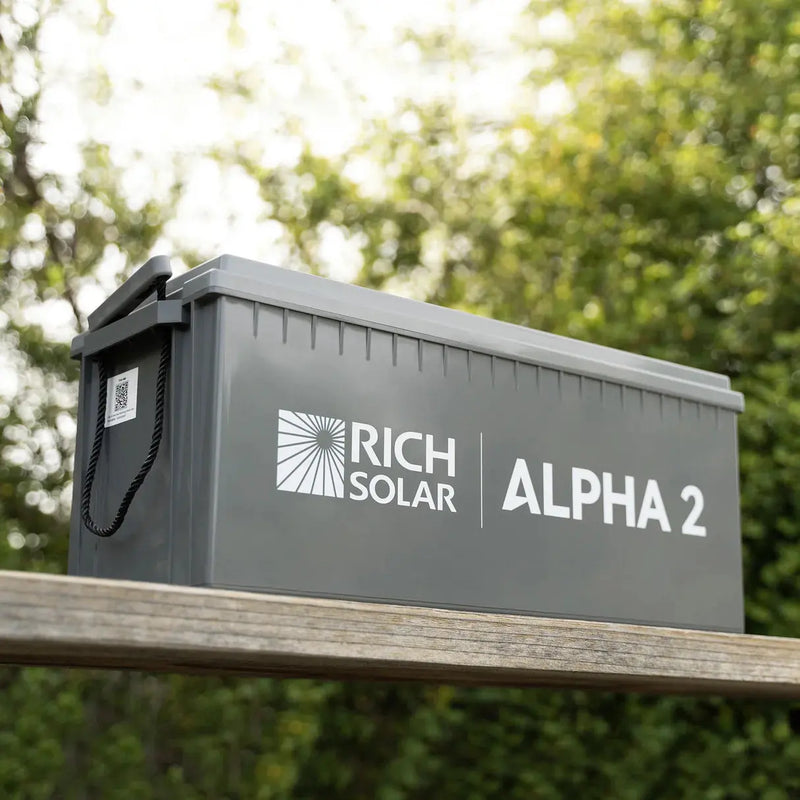 Rich Solar ALPHA 2 12V 200Ah LiFePO4 (Lithium Iron Phosphate) Battery w/ Internal Heat Technology and Bluetooth.   At  Generation Eco Store