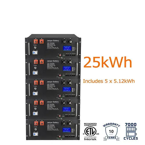 Jakiper [PRO] Lithium Battery | 48V 500Ah | 25kWh Server Rack Battery Kit - Generation Eco Store