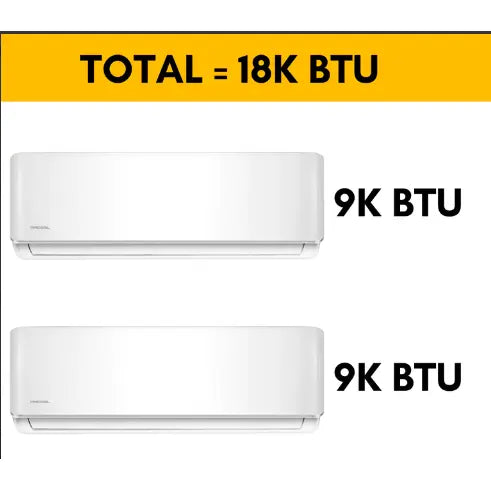 MRCOOL DIY Mini Split - 18,000 BTU 2 Zone Ductless Air Conditioner and Heat Pump with 16 ft. and 35 ft. Install Kit.   At  Generation Eco Store