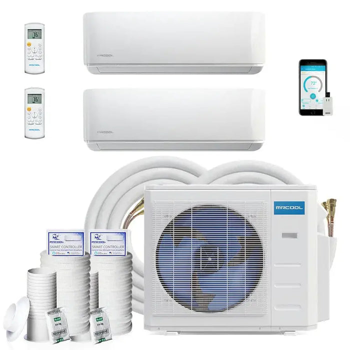 MRCOOL DIY Mini Split - 18,000 BTU 2 Zone Ductless Air Conditioner and Heat Pump with 16 ft. and 35 ft. Install Kit.   At  Generation Eco Store