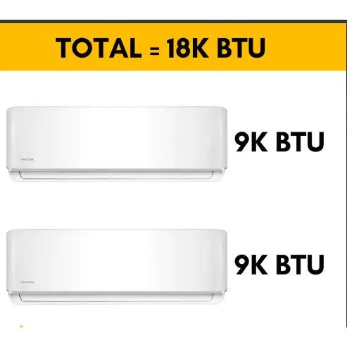 MRCOOL DIY Mini Split - 18,000 BTU 2 Zone Ductless Air Conditioner and Heat Pump with 16 ft. and 35 ft. Install Kit.   At  Generation Eco Store