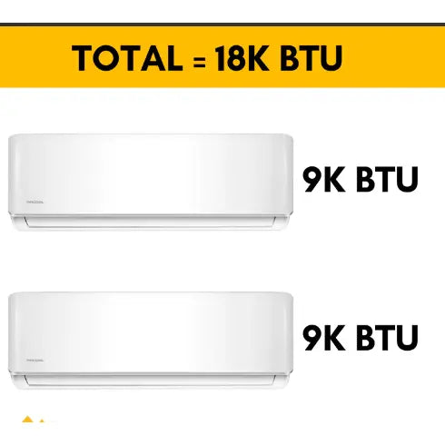 MRCOOL DIY Mini Split - 18,000 BTU 2 Zone Ductless Air Conditioner and Heat Pump with 16 ft. and 50 ft. Install Kit.   At  Generation Eco Store