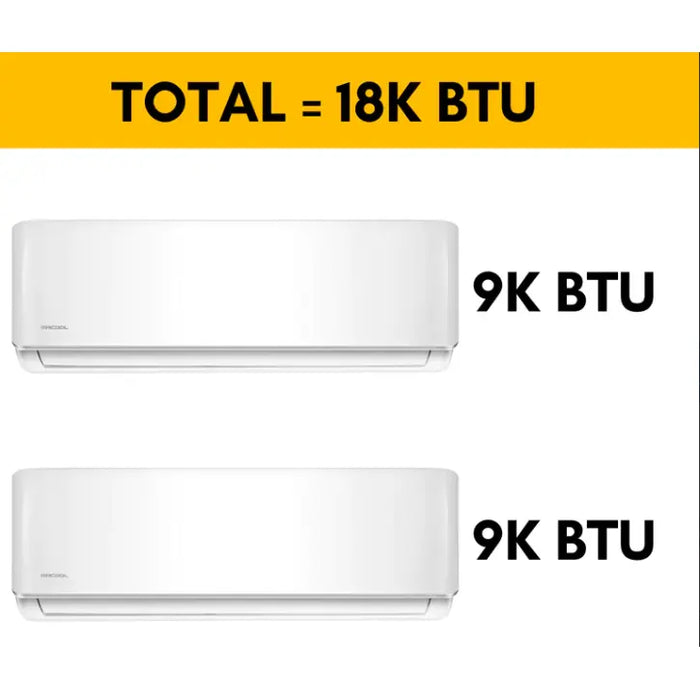 MRCOOL DIY Mini Split - 18,000 BTU 2 Zone Ductless Air Conditioner and Heat Pump with 25 ft. Install Kit.   At  Generation Eco Store