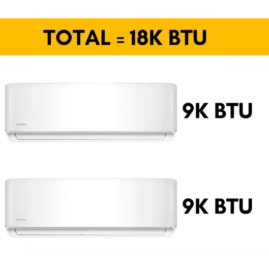 MRCOOL DIY Mini Split - 18,000 BTU 2 Zone Ductless Air Conditioner and Heat Pump with 35 ft. Install Kit..   At  Generation Eco Store
