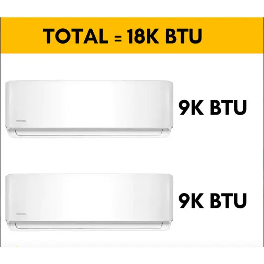 MRCOOL DIY Mini Split - 18,000 BTU 2 Zone Ductless Air Conditioner and Heat Pump with 50 ft. Install Kit..   At  Generation Eco Store