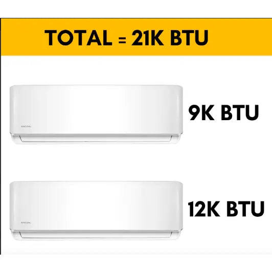 MRCOOL DIY Mini Split - 21,000 BTU 2 Zone Ceiling Cassette Ductless Air Conditioner and Heat Pump with 25 ft. Install Kit.   At  Generation Eco Store