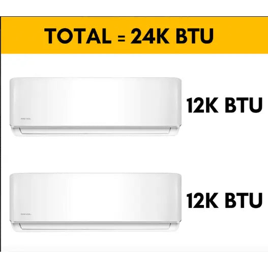 MRCOOL DIY Mini Split - 24,000 BTU 2 Zone Ductless Air Conditioner and Heat Pump with 50 ft. Install Kit.   At  Generation Eco Store