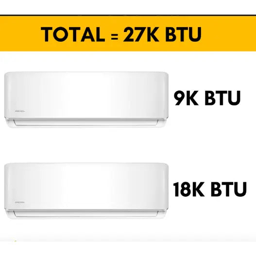 MRCOOL DIY Mini Split - 27,000 BTU 2 Zone Ductless Air Conditioner and Heat Pump with 35 ft. Install Kit.   At  Generation Eco Store