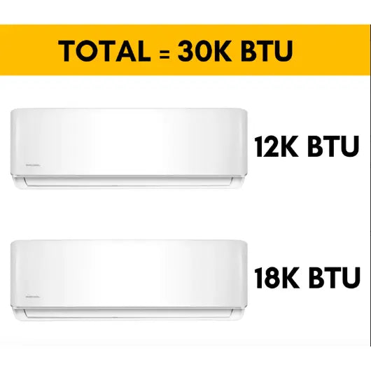 MRCOOL DIY Mini Split - 30,000 BTU 2 Zone Ductless Air Conditioner and Heat Pump with 16 ft. Install Kit..   At  Generation Eco Store