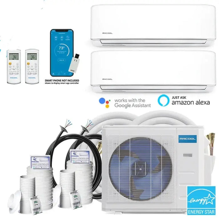 MRCOOL DIY Mini Split - 33,000 BTU 2 Zone Ductless Air Conditioner and Heat Pump with 25 ft. Install Kit..   At  Generation Eco Store