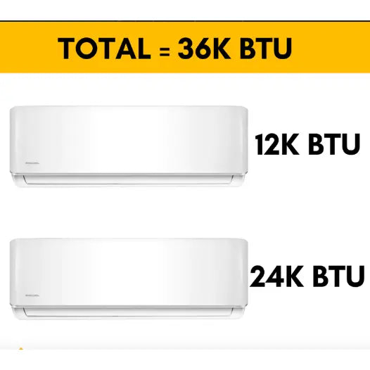 MRCOOL DIY Mini Split - 36,000 BTU 2 Zone Ductless Air Conditioner and Heat Pump with 16 ft. Install Kit..   At  Generation Eco Store