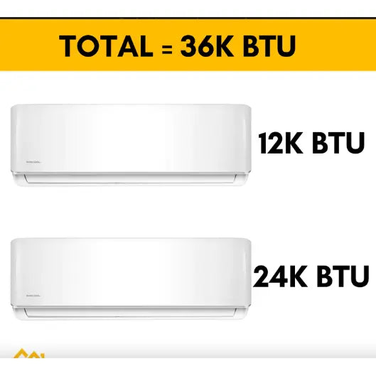 MRCOOL DIY Mini Split - 36,000 BTU 2 Zone Ductless Air Conditioner and Heat Pump with 25 ft. Install Kit..   At  Generation Eco Store