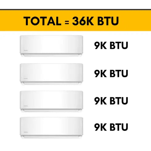 MRCOOL DIY Mini Split - 36,000 BTU 4 Zone Ductless Air Conditioner and Heat Pump with 25 ft. Install Kit.   At  Generation Eco Store