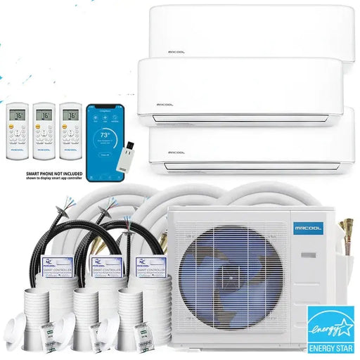 MRCOOL DIY Mini Split - 42,000 BTU 3 Zone Ductless Air Conditioner and Heat Pump with 16 ft. Install Kit.   At  Generation Eco Store