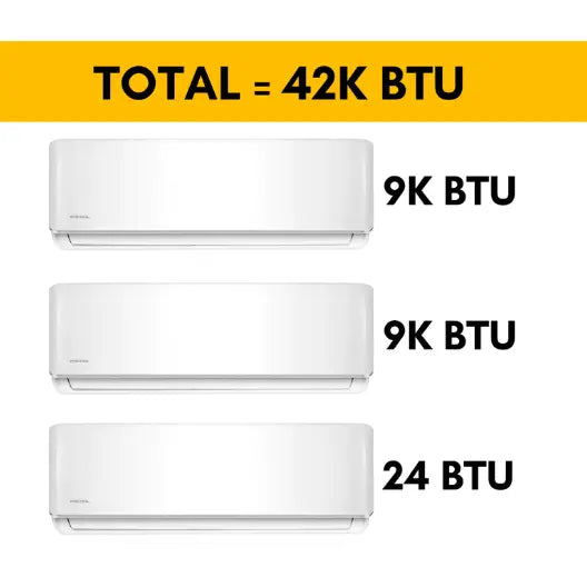 MRCOOL DIY Mini Split - 42,000 BTU 3 Zone Ductless Air Conditioner and Heat Pump with 16 ft. Install Kit.   At  Generation Eco Store