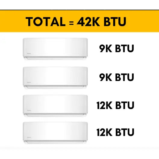 MRCOOL DIY Mini Split - 42,000 BTU 4 Zone Ductless Air Conditioner and Heat Pump with 25 ft. Install Kit.   At  Generation Eco Store