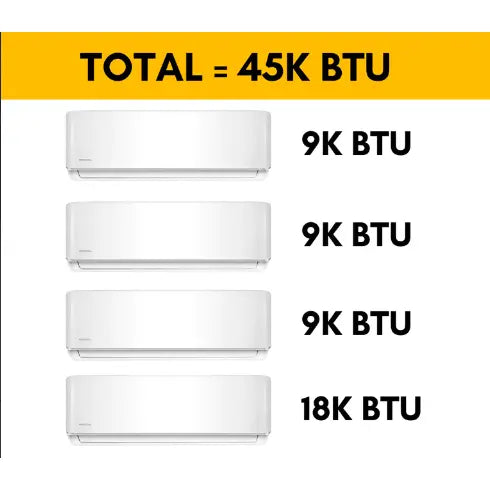 MRCOOL DIY Mini Split - 45,000 BTU 4 Zone Ductless Air Conditioner and Heat Pump with 25 ft. Install Kit.   At  Generation Eco Store