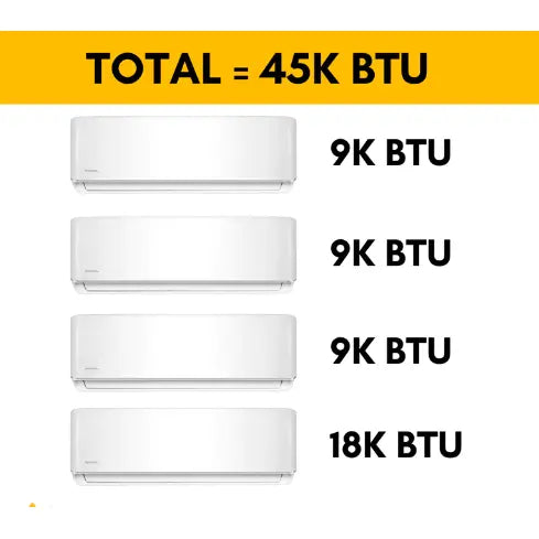 MRCOOL DIY Mini Split - 45,000 BTU 4 Zone Ductless Air Conditioner and Heat Pump with 25 ft. Install Kit.   At  Generation Eco Store
