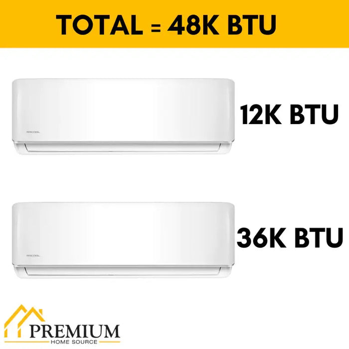 MRCOOL DIY Mini Split - 48,000 BTU 2 Zone Ductless Air Conditioner and Heat Pump with 25 ft. Install Kit.   At  Generation Eco Store