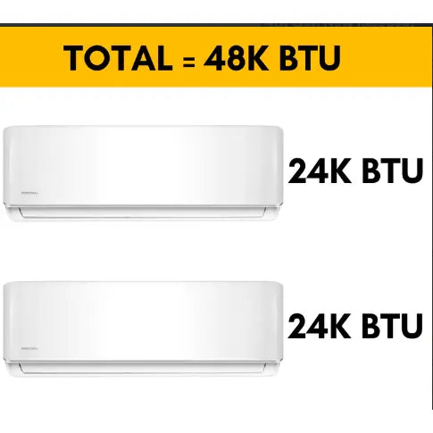 MRCOOL DIY Mini Split - 48,000 BTU 2 Zone Ductless Air Conditioner and Heat Pump with 35 ft. Install Kit.   At  Generation Eco Store