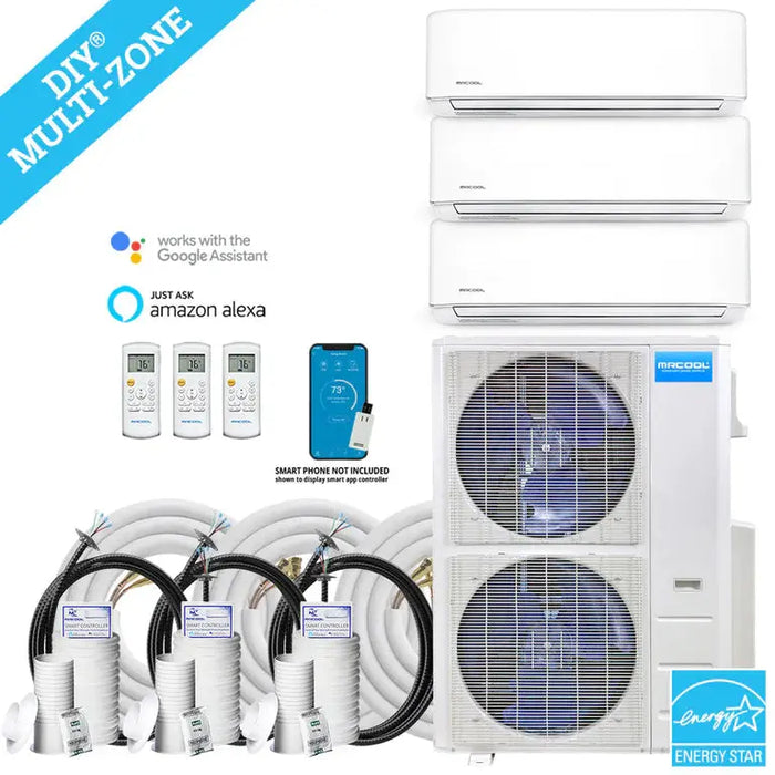 MRCOOL DIY Mini Split - 54,000 BTU 3 Zone Ductless Air Conditioner and Heat Pump with 50 ft. Install Kit..   At  Generation Eco Store